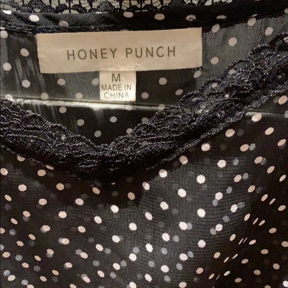 Honey Punch Sheer Polka Dot Cropped Tank - Picture 6 of 8